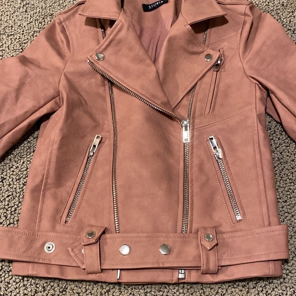 Storia Faux Leather Moto Jacket Size Small in Like New Condition - Picture 2 of 9